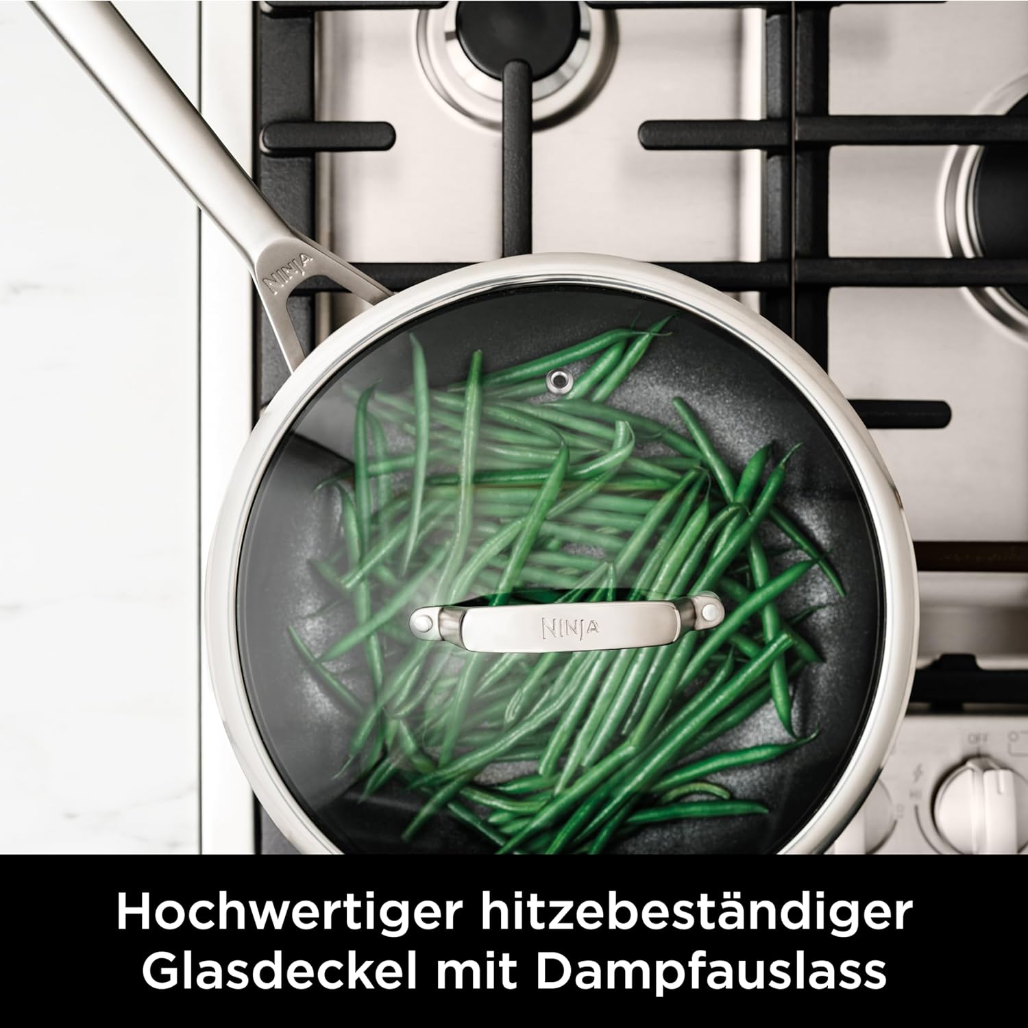 Ninja C60024DE ZEROSTICK Edelstahl-Pfanne 24cm
