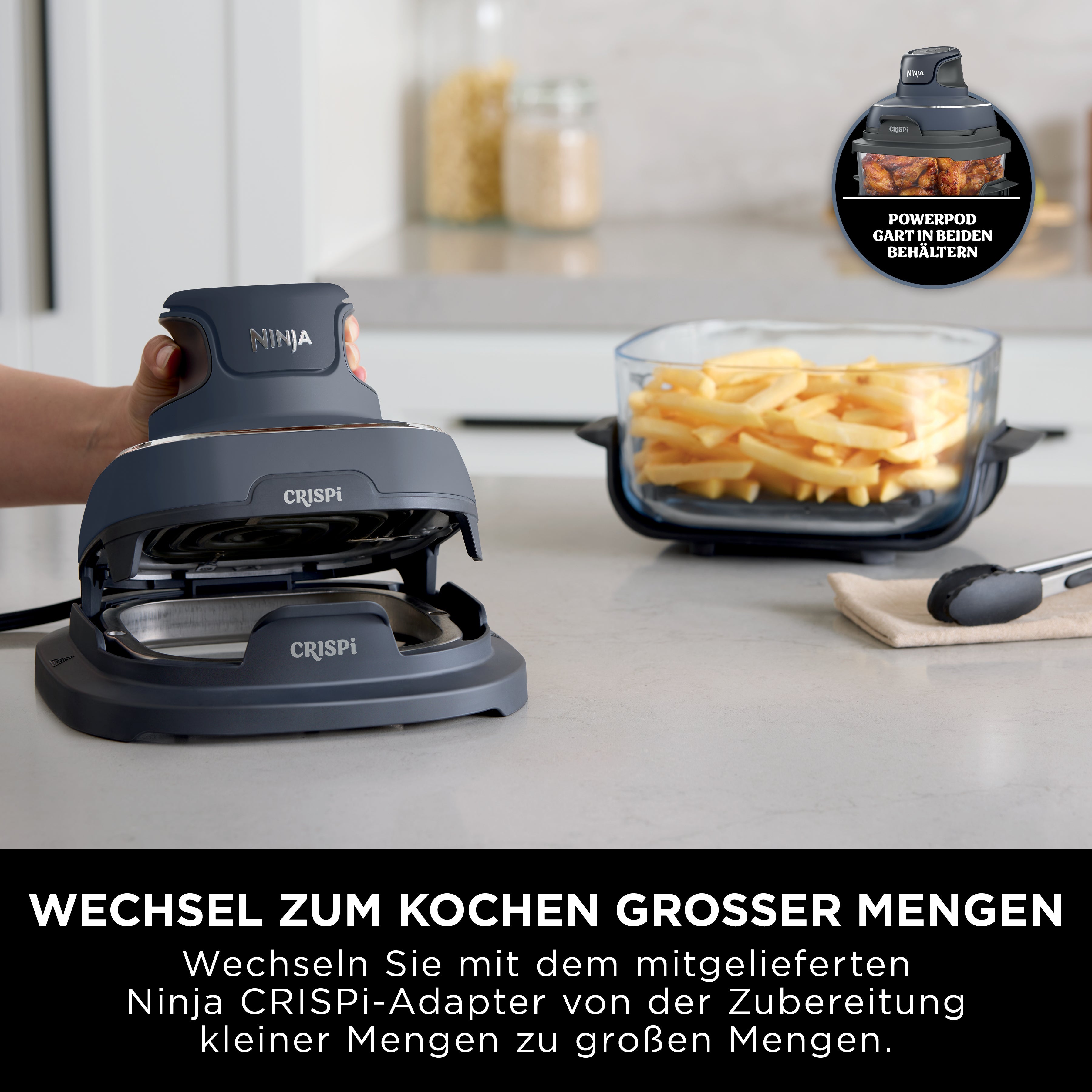 Ninja FN101CHGY Crispi 4-in-1 Heissluftfritteuse
