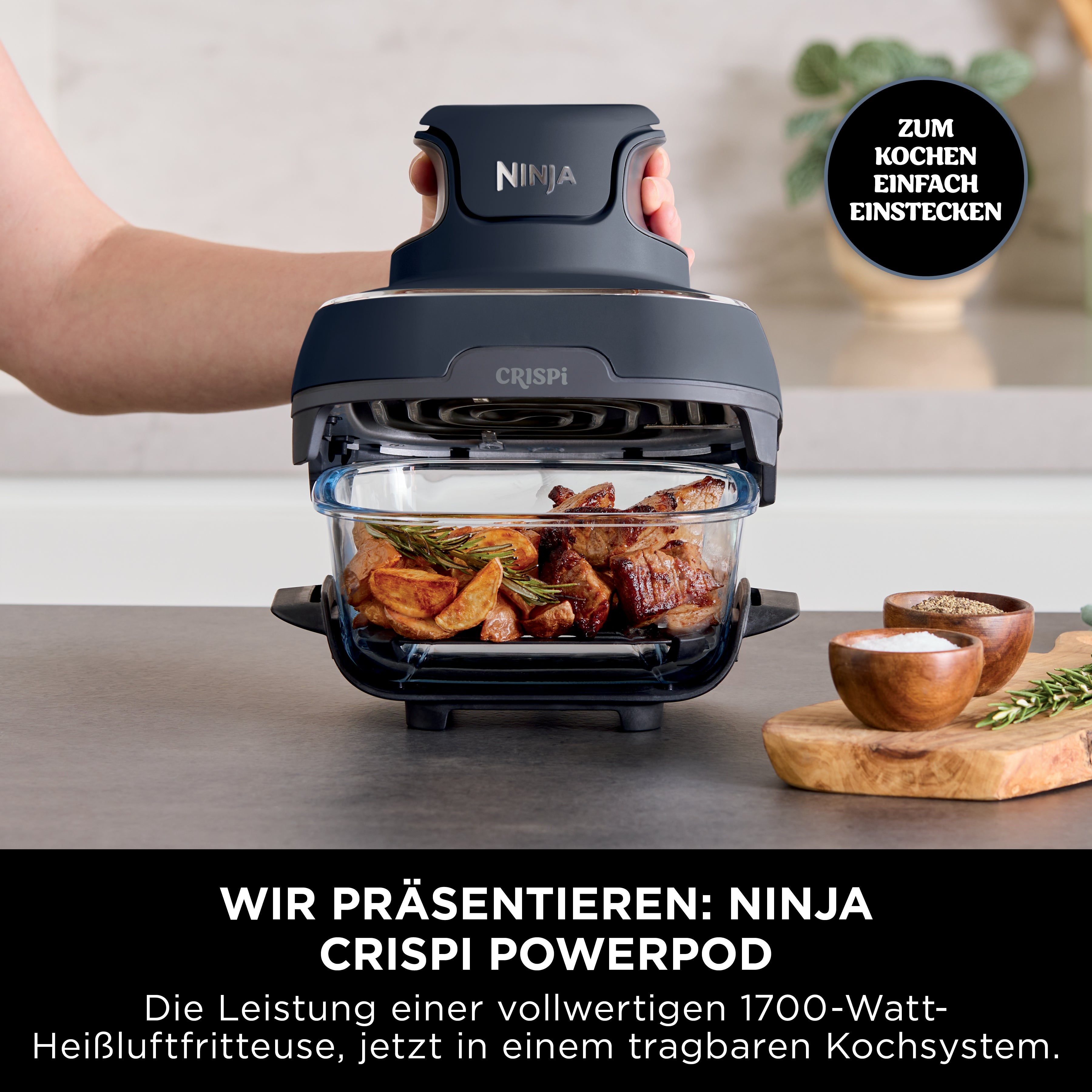 Ninja FN101CHGY Crispi 4-in-1 Heissluftfritteuse
