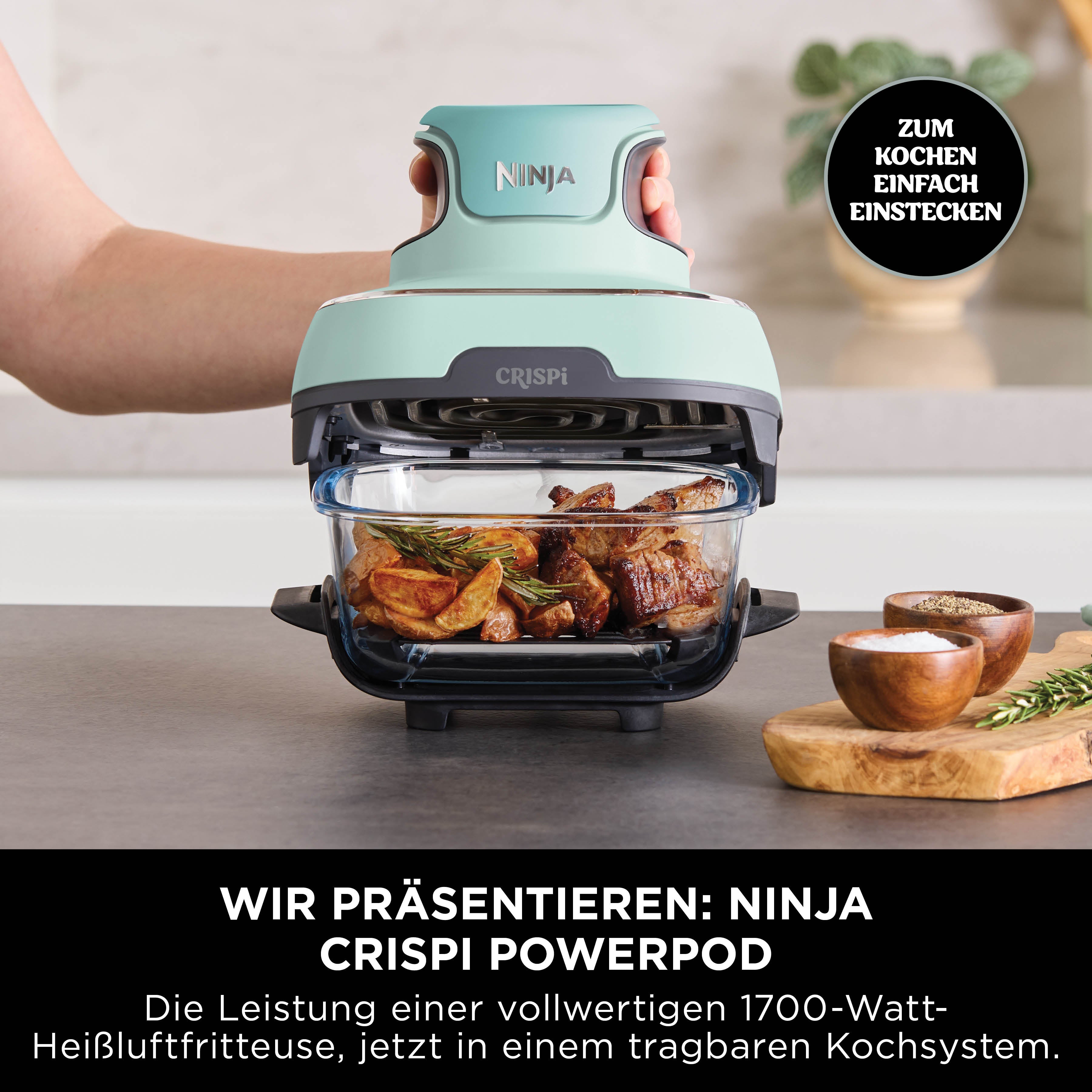 Ninja FN101CHSG Crispi 4-in-1 Heissluftfritteuse