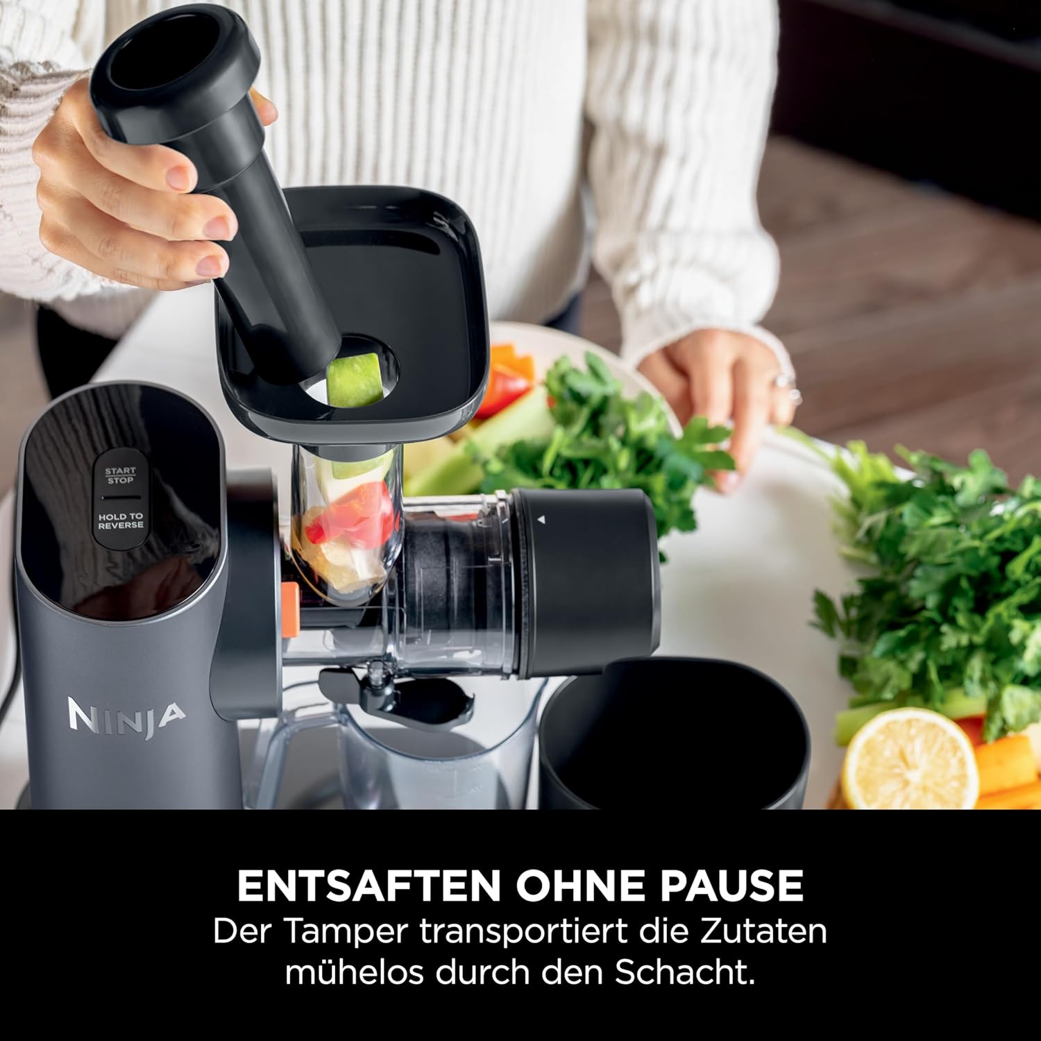 Ninja Entsafter mit Anti-Verstopfungs-Filter JC151CH