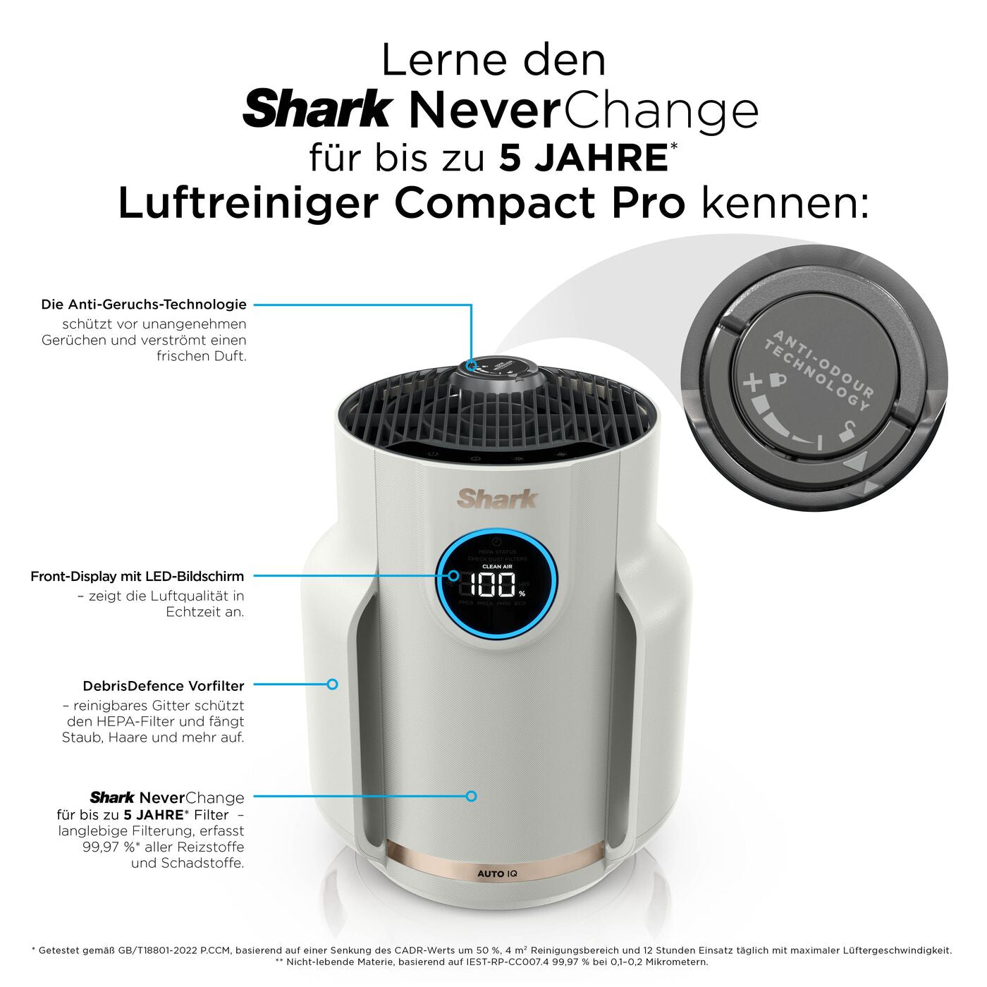 Shark HP072CHWH NeverChange Luftreiniger