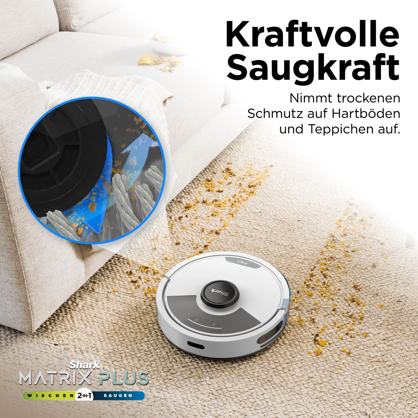 Shark RV2620WACH 2-in-1 Saug- und Wischroboter