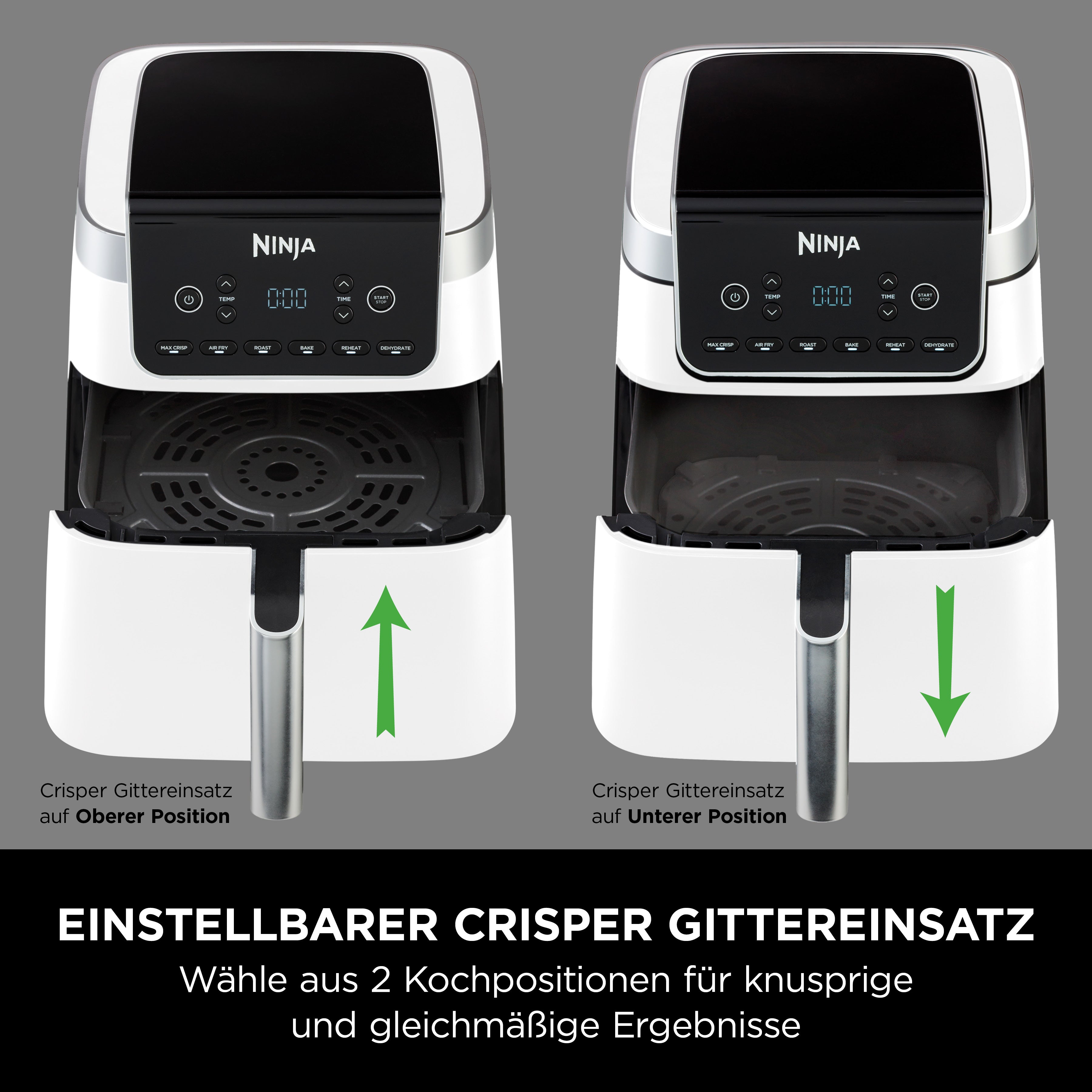 Ninja AF180CHWH Heissluftfritteuse Pro MAX
