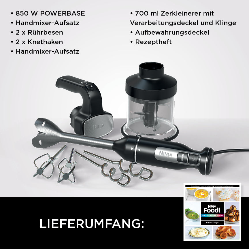 Ninja CI100CH Foodi 3-in-1 Hand & Stabmixer Set