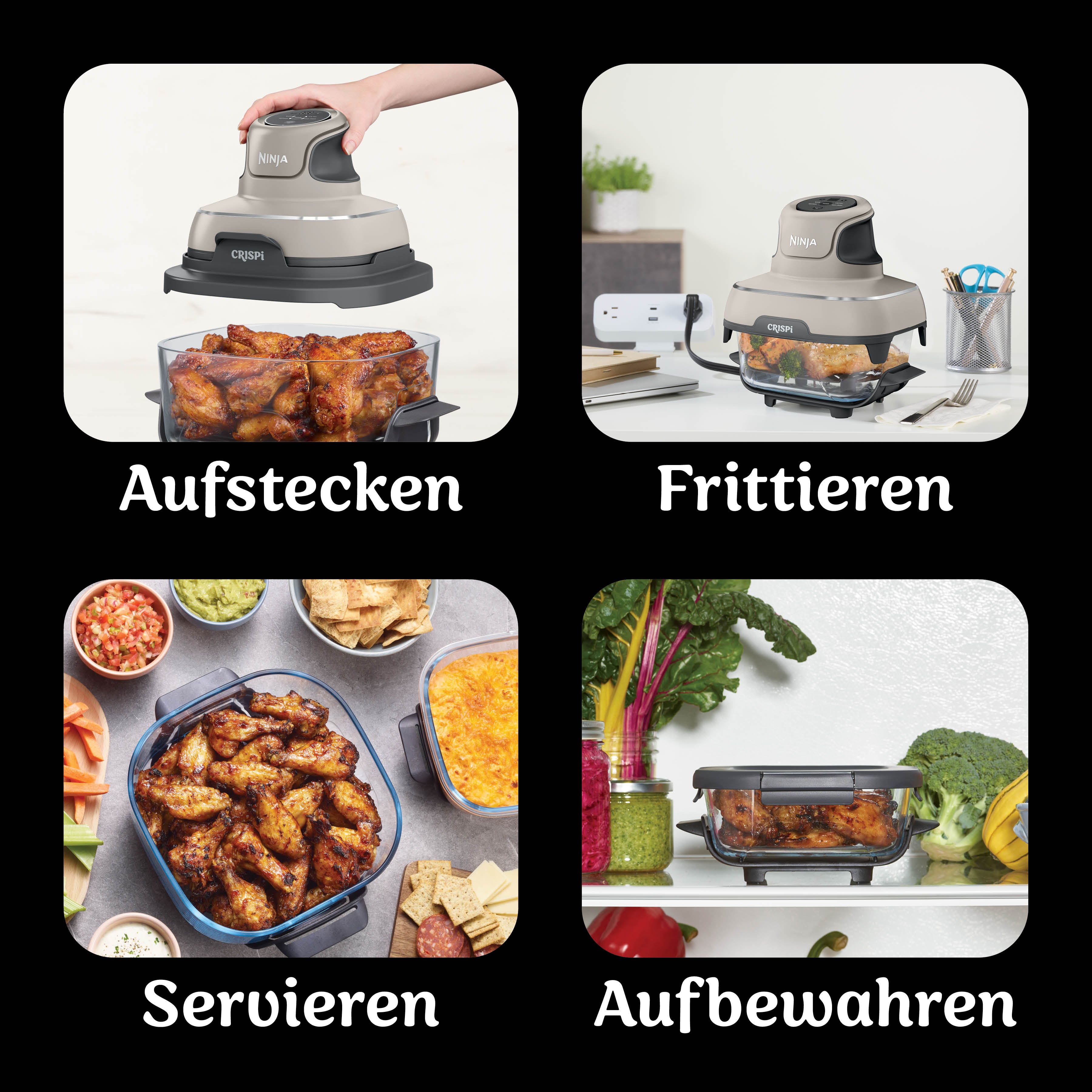 Ninja FN101CHGD Crispi 4-in-1 Heissluftfritteuse