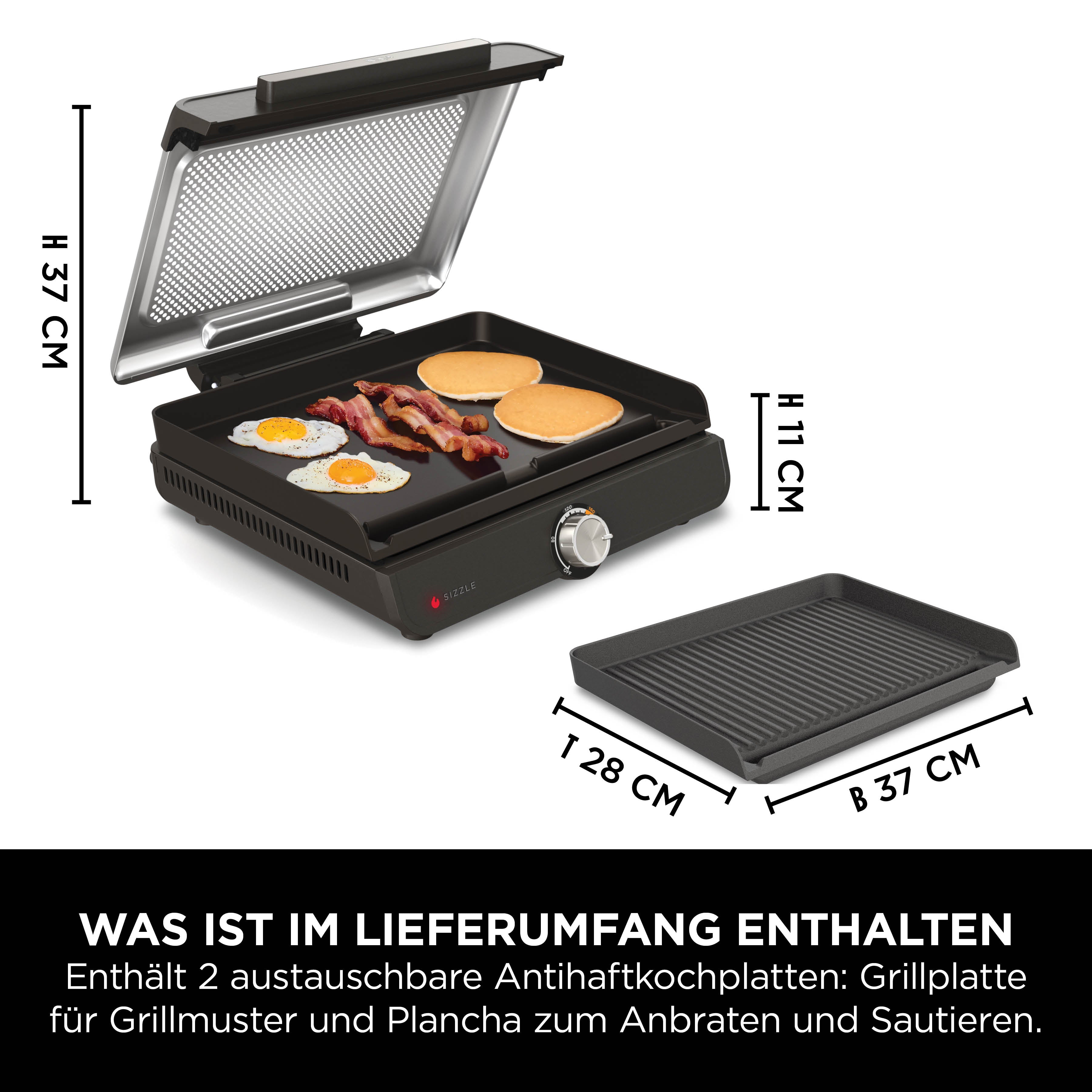 Ninja GR101CH Sizzle Grillplatte und Plancha
