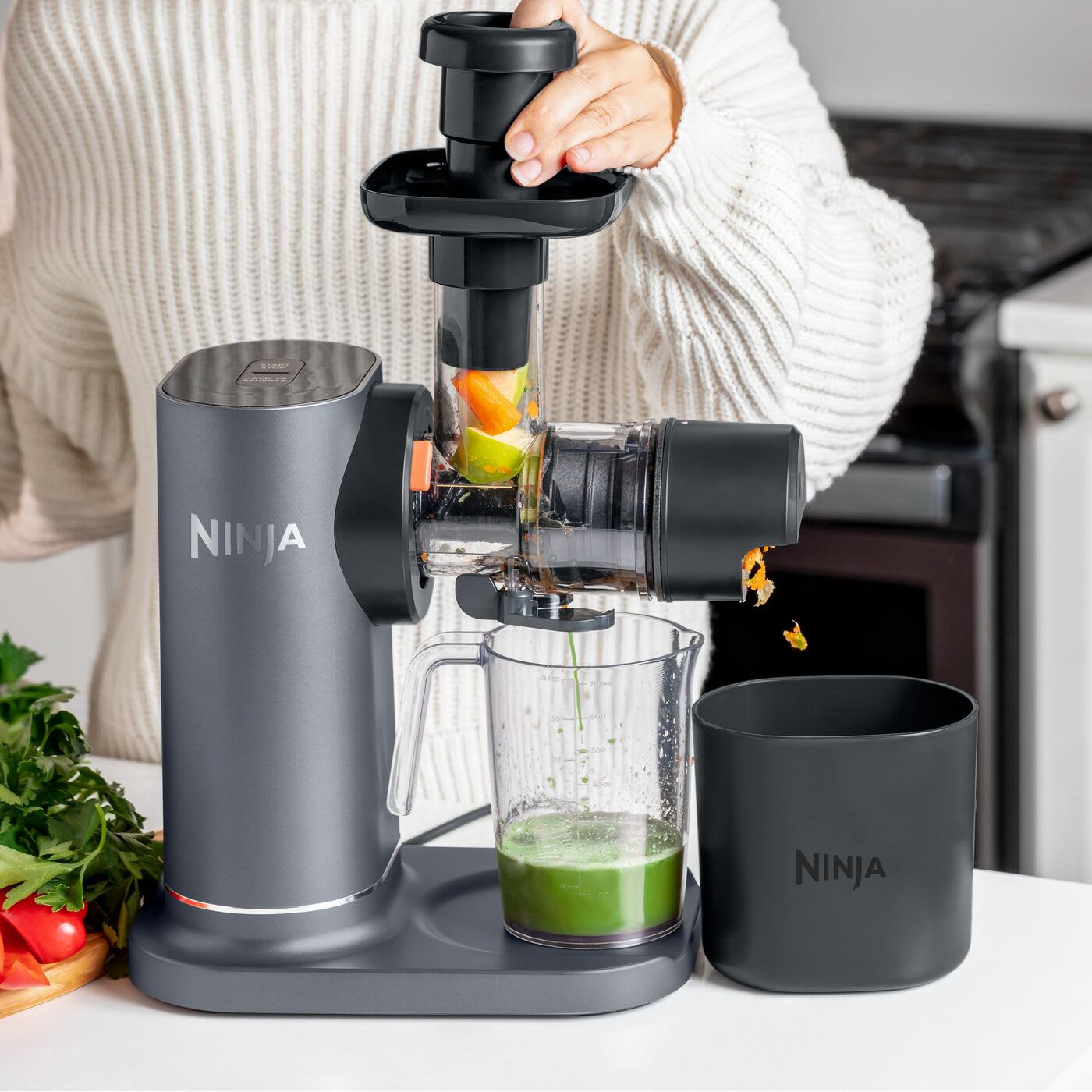 Ninja Entsafter mit Anti-Verstopfungs-Filter JC151CH