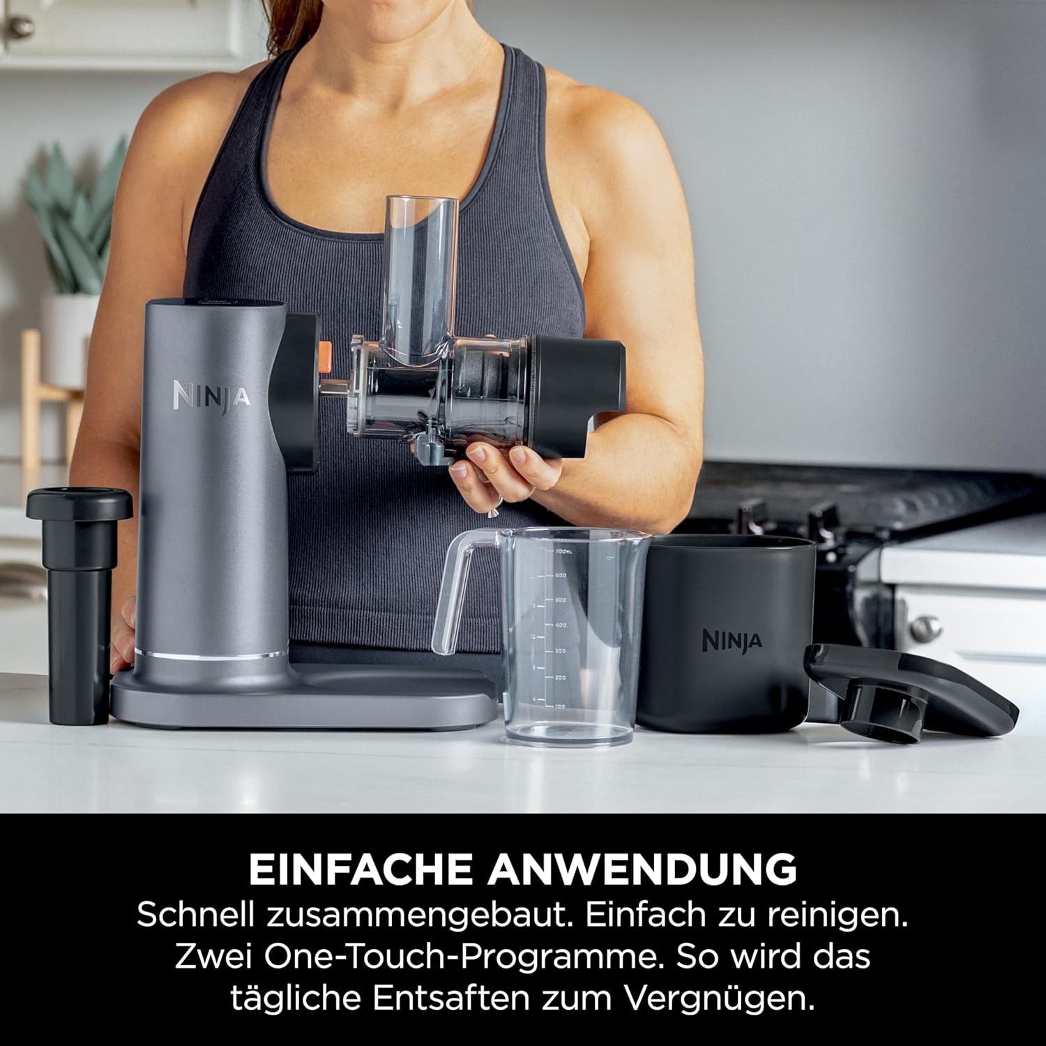 Ninja Entsafter mit Anti-Verstopfungs-Filter JC151CH