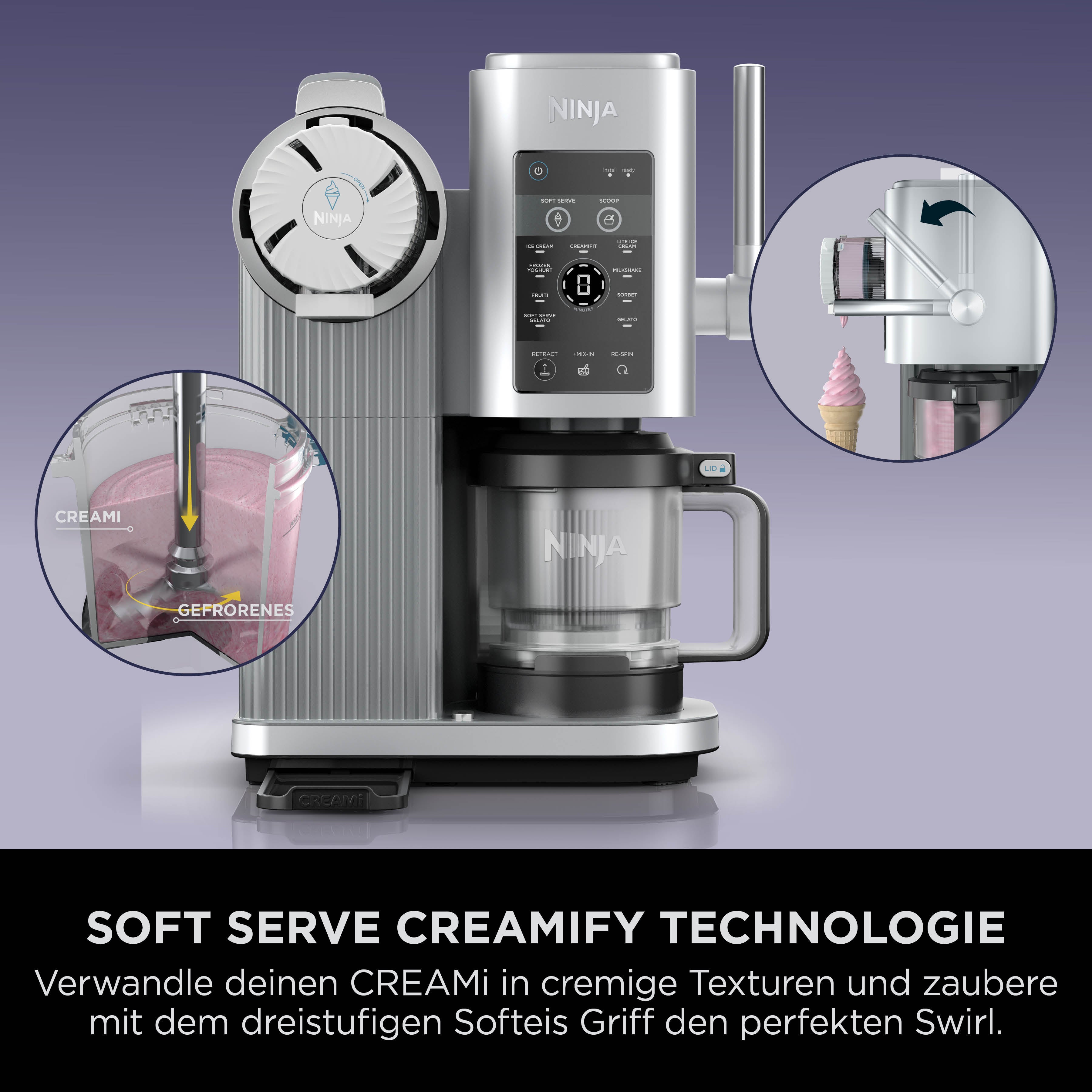 Ninja CREAMI Swirl Eismaschine NC701CH