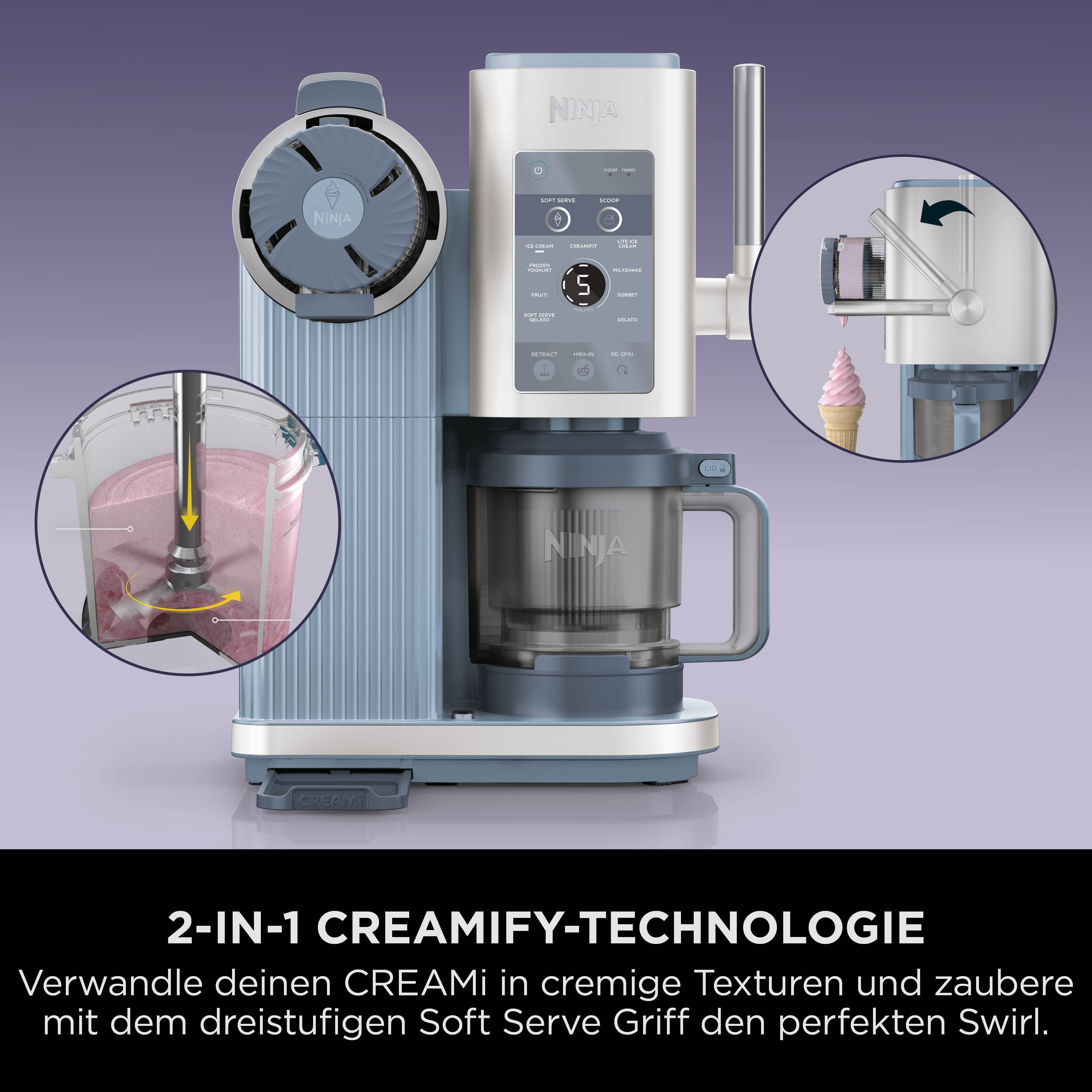 Ninja CREAMI Swirl Eismaschine NC702CH