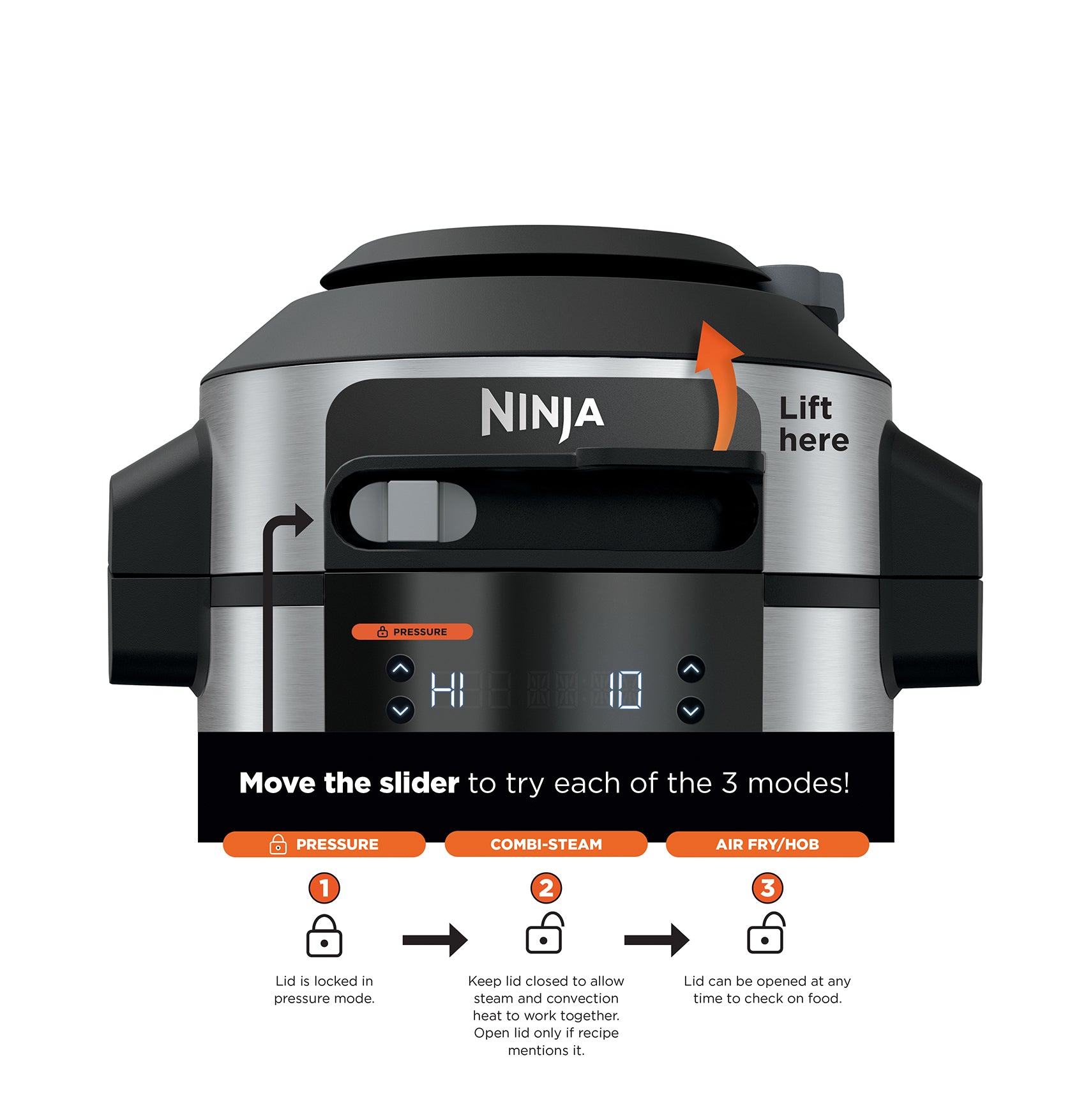 Ninja OL550CH Foodi 11-in-1 SmartLid Multikocher