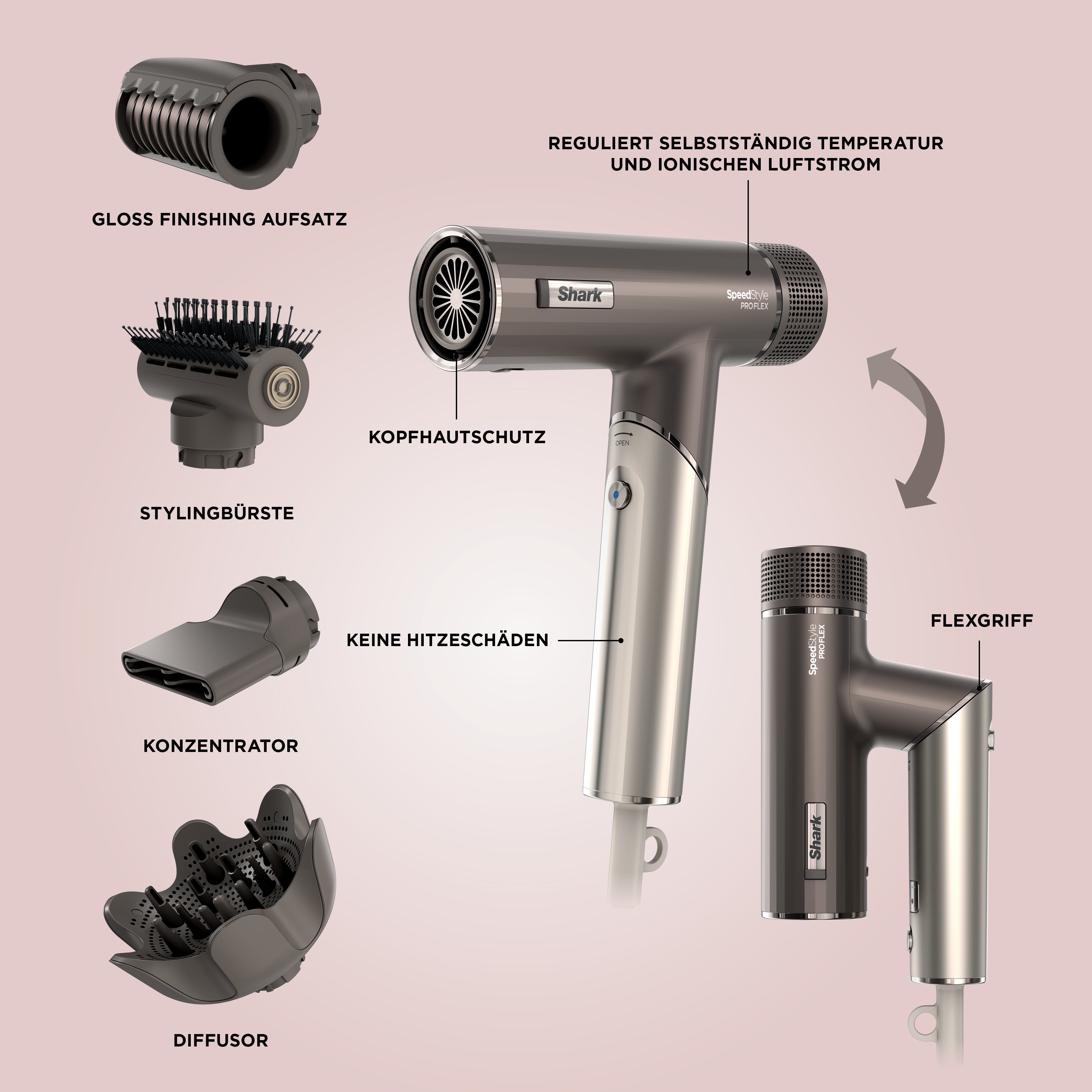 Shark HD542CH SpeedStyle Pro Flex Haartrockner