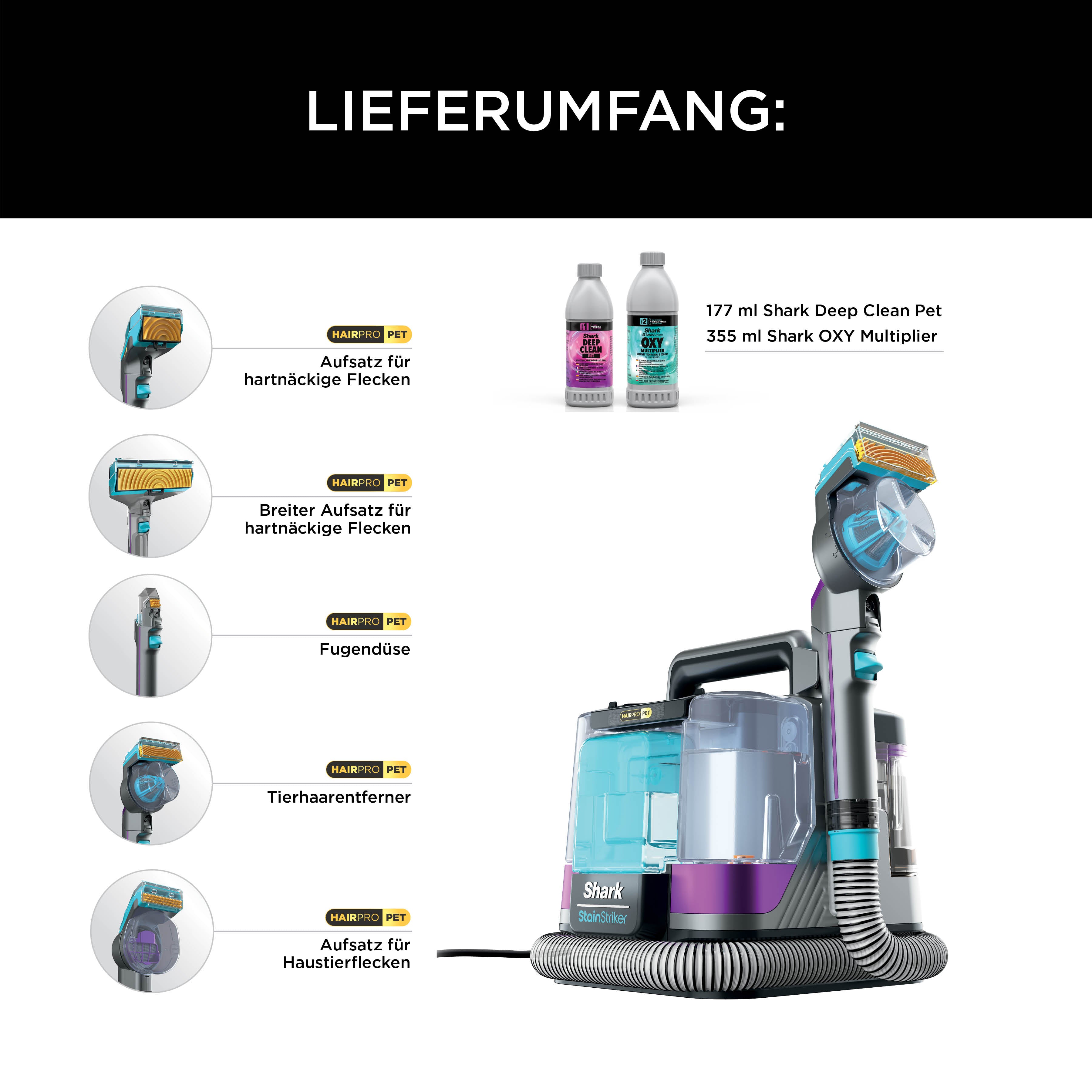 Shark PX250CHT StainStriker HairPro
