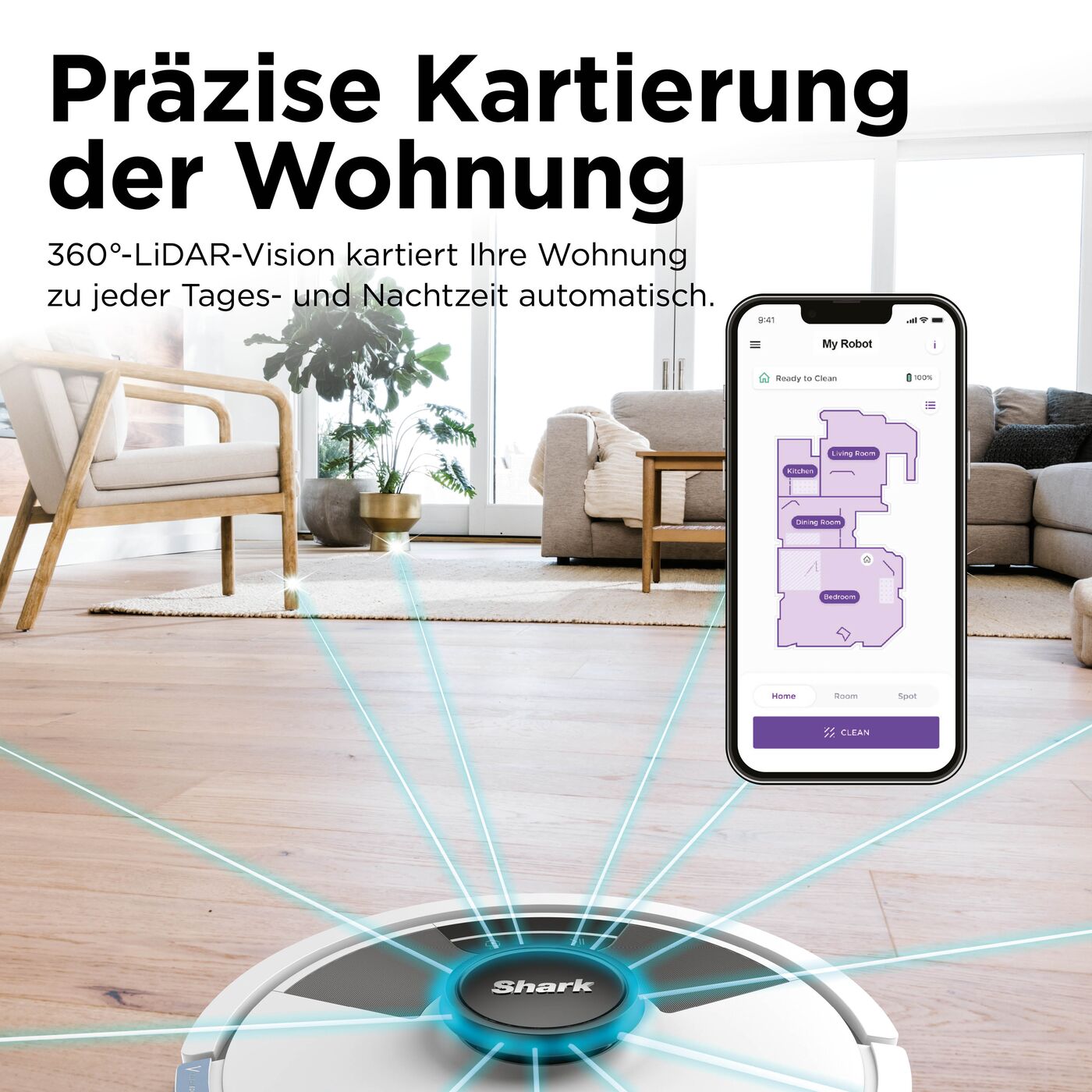 Shark RV2620WACH 2-in-1 Saug- und Wischroboter