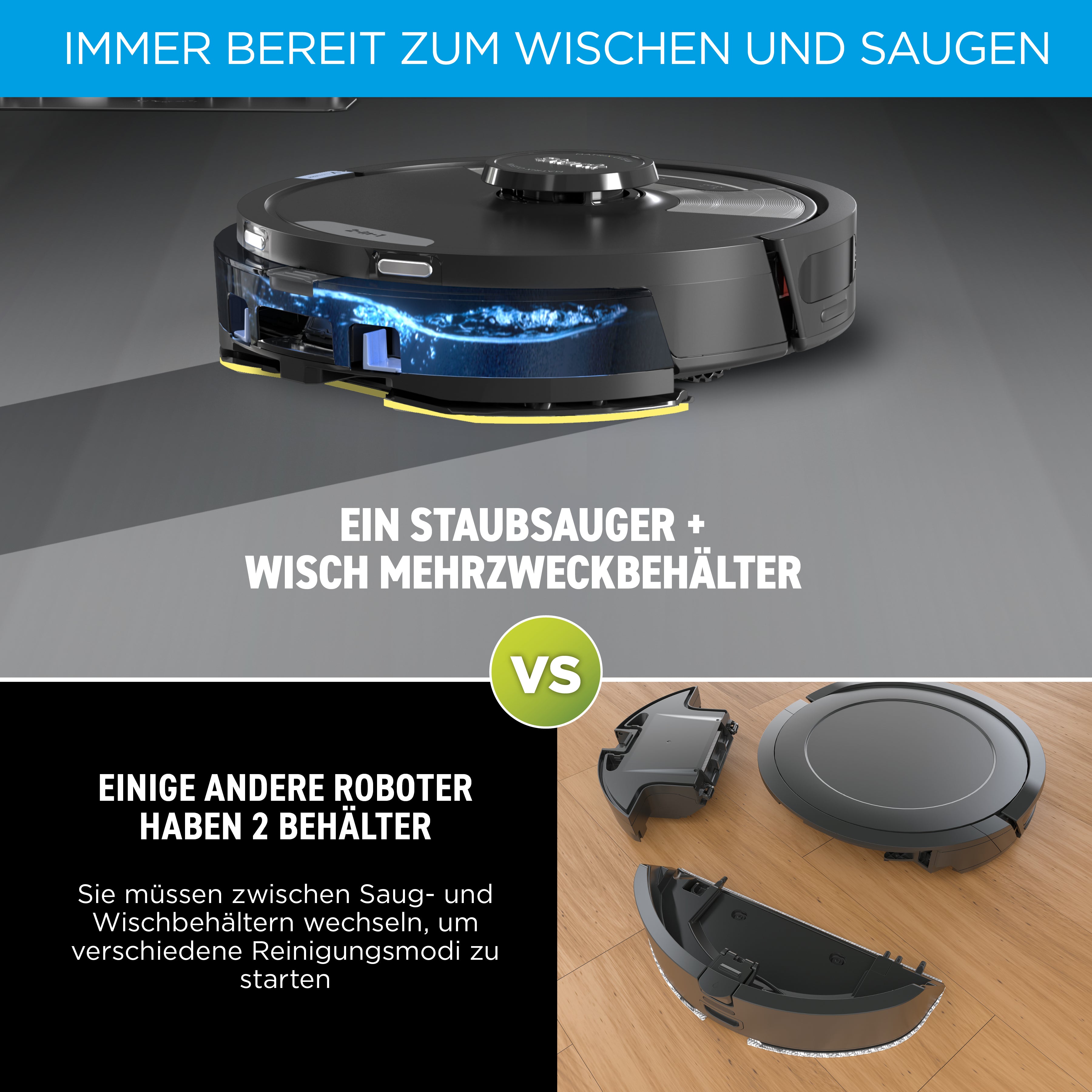 Shark RV2620WACH 2-in-1 Saug- und Wischroboter