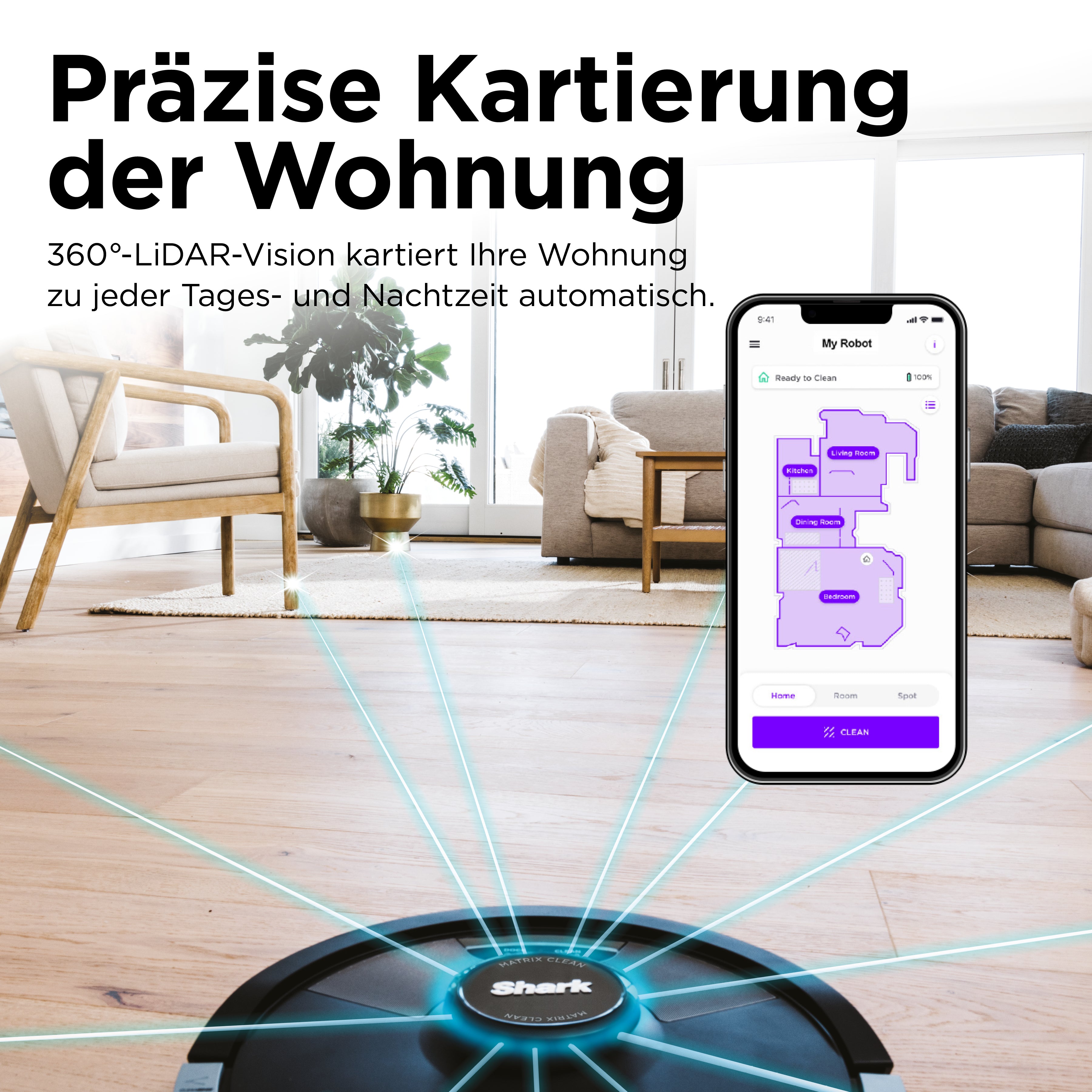 Shark RV2620WACH 2-in-1 Saug- und Wischroboter
