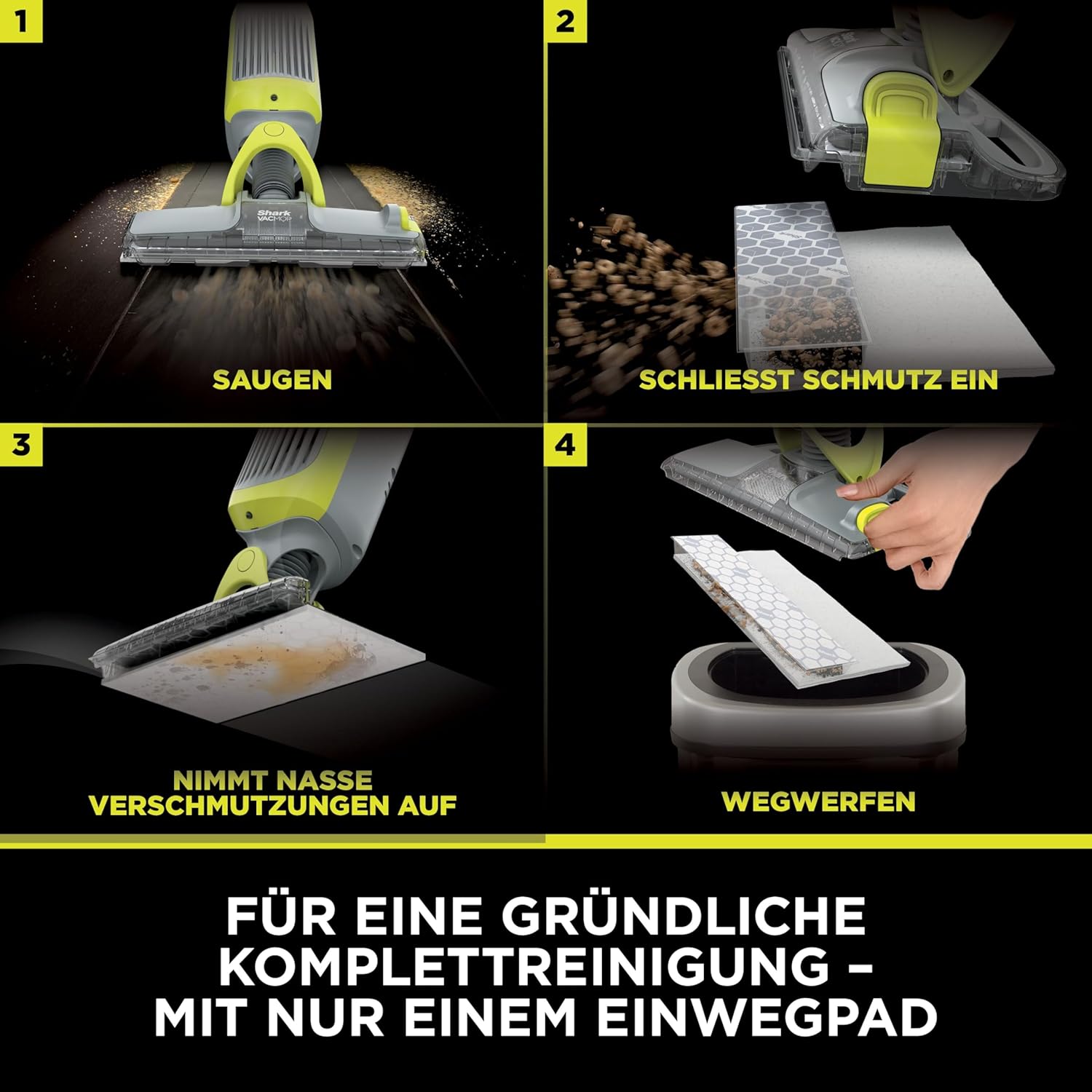 Shark VM200CH VacMop 2-1 Akku-Staubsauger & -Mopp
